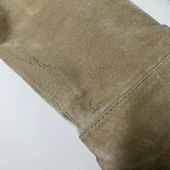 Vintage AMI Tan Genuine Suede Leather Button Up Jacket Size XL - Picture 8 of 9